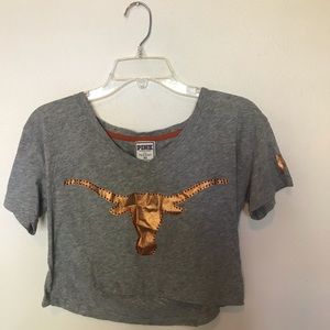 PINK UT Austin Longhorns Crop Top